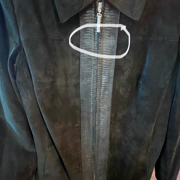 Preston & York Black Soft Suede Leather Full Zip Jacket Womens Size Medium - Picture 11 of 11